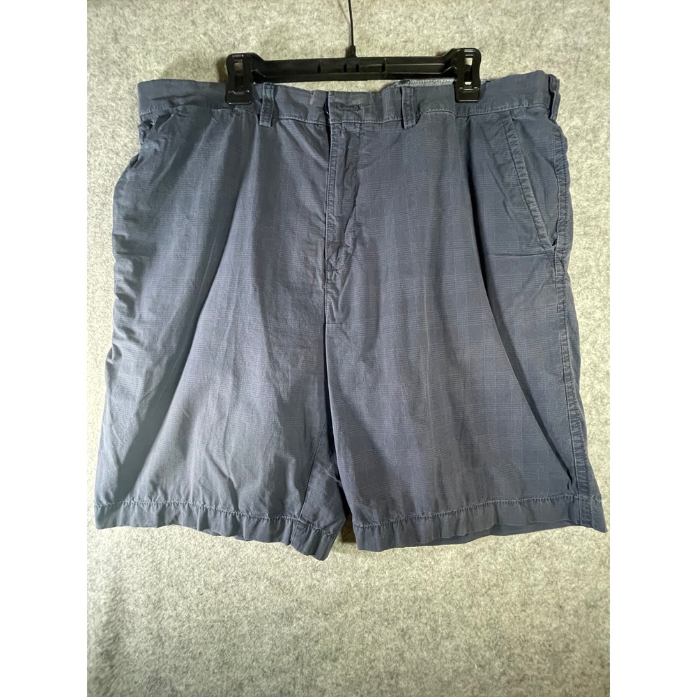 Tommy Hilfiger Mens Navy Blue Plaid Chino Shorts‎ Sz 40 Flat Front Casual Summer